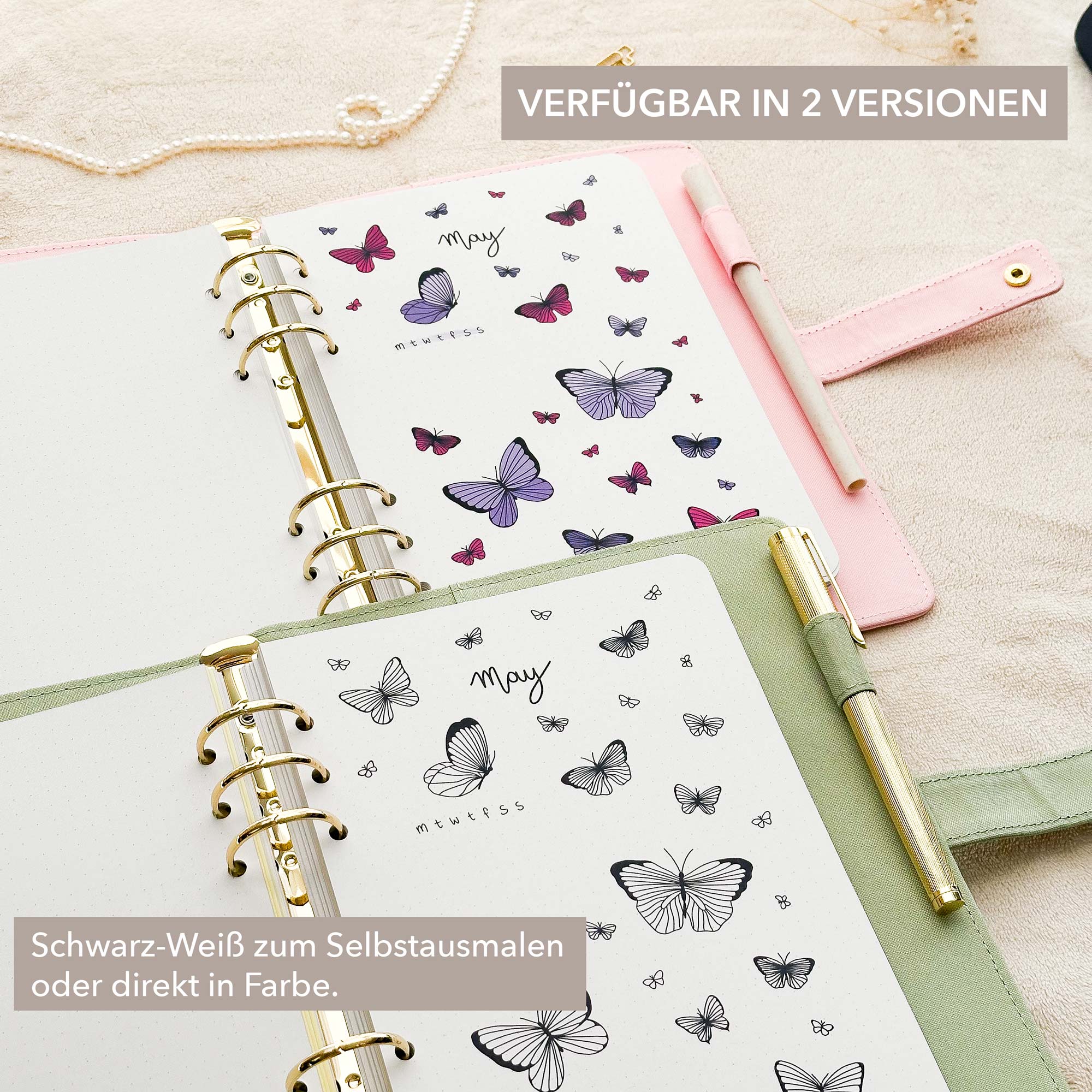 February - Bows theme - Monthly Journal Insert Undated - 16 hand-drawn pages - Image 6
