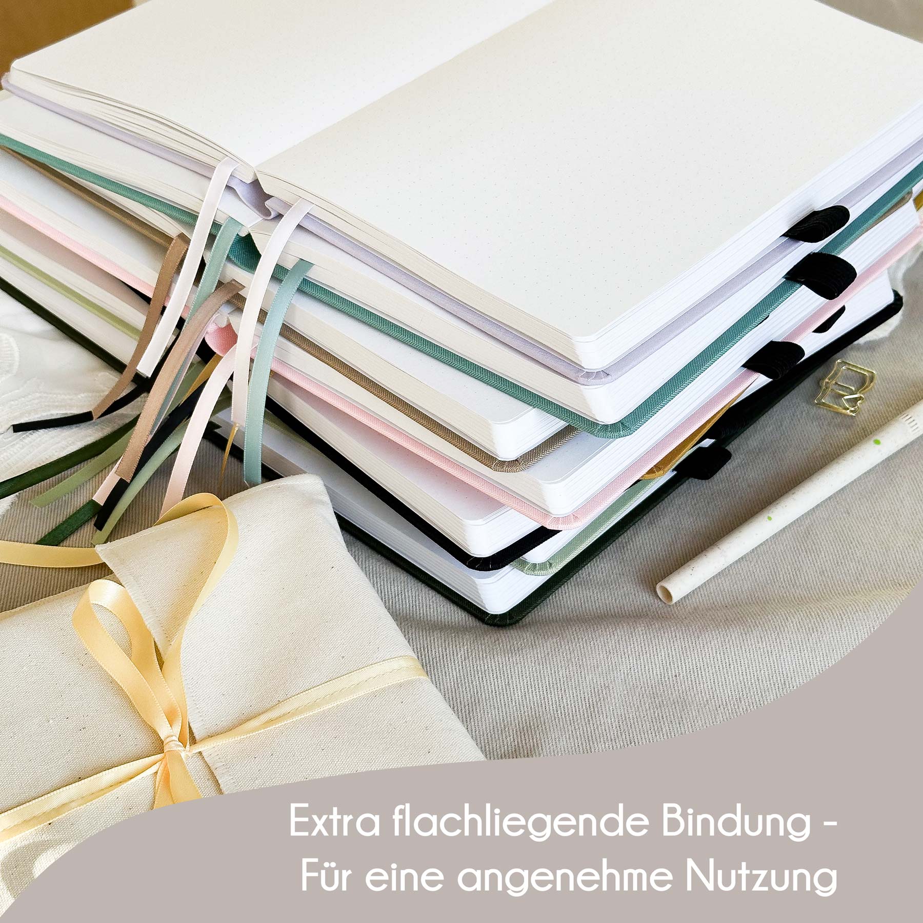 Dotted notebook - 176 pages - 100% recycled paper - Rose - Image 8