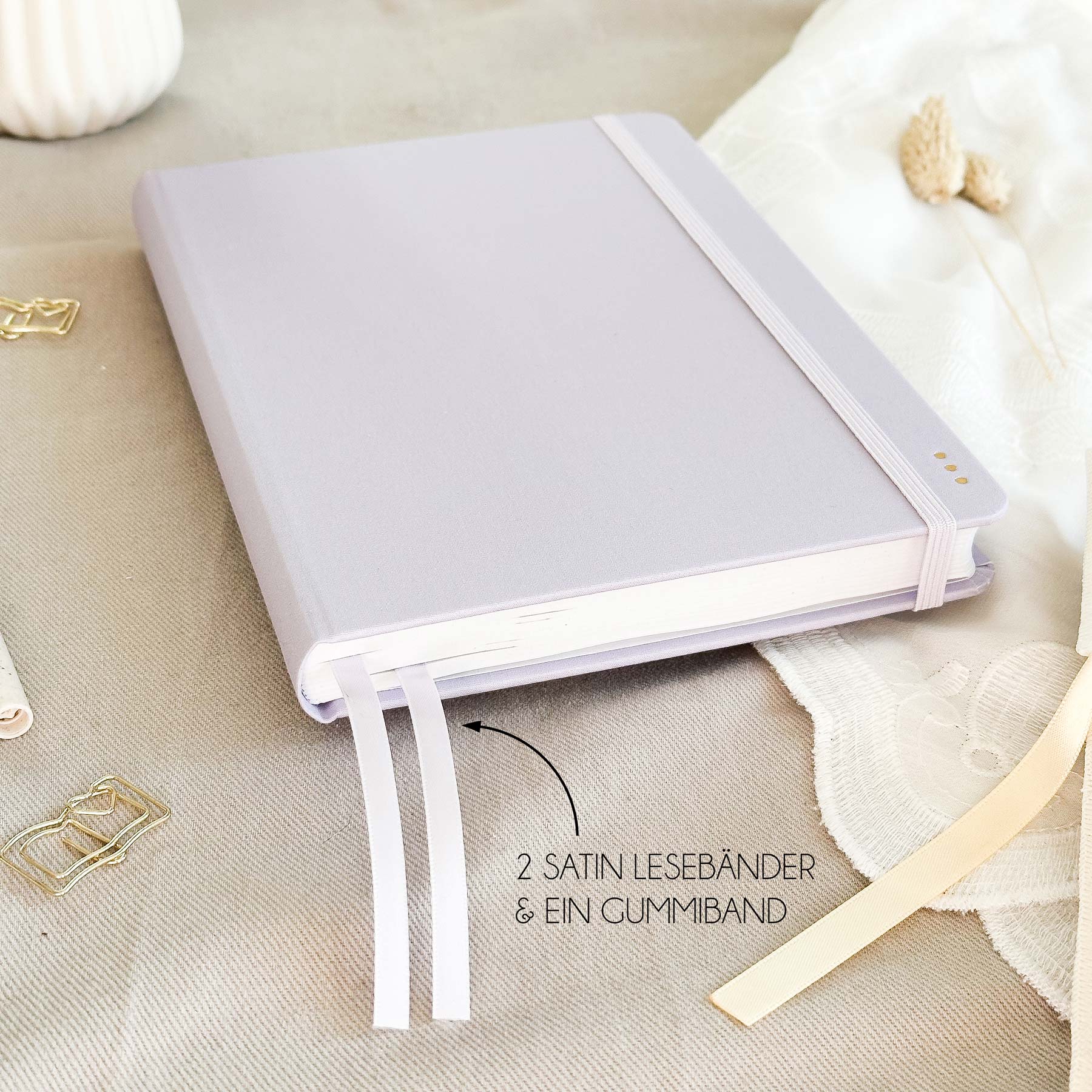 Dotted notebook - 176 pages - 100% recycled paper - Lilac - Image 3