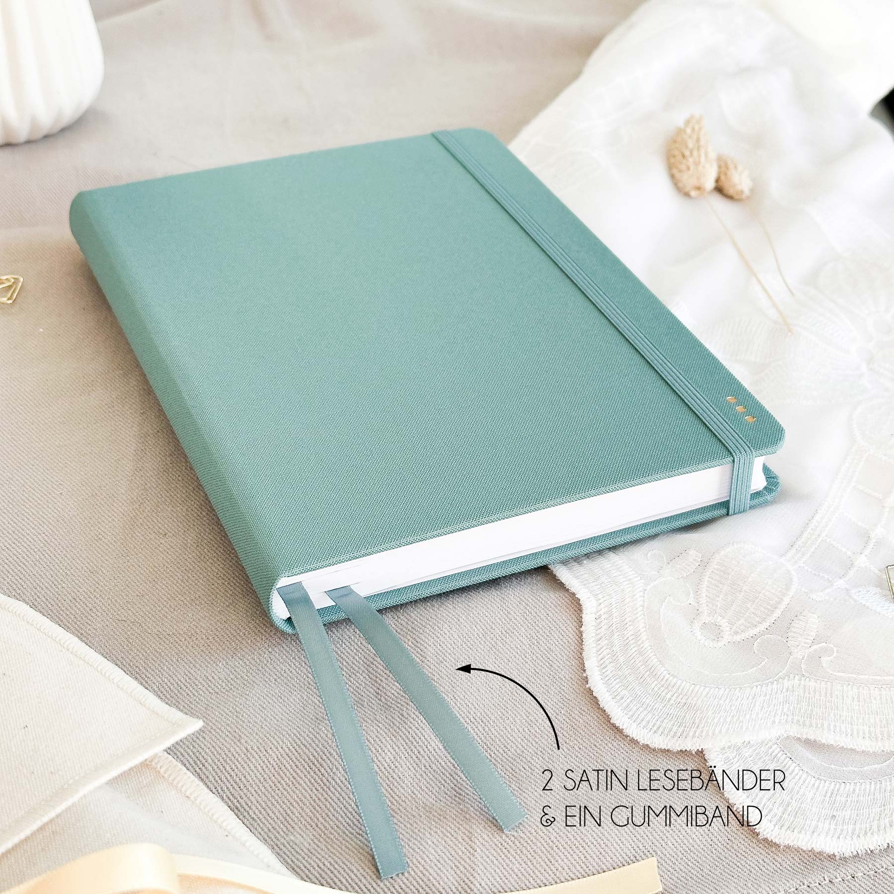 Dotted notebook - 176 pages - 100% recycled paper - Teal - Image 3