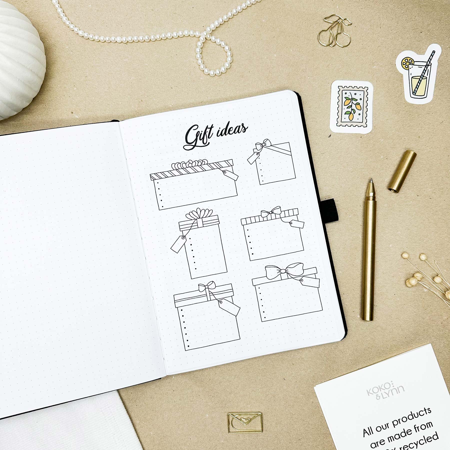 Gift ideas - Stick-in-page - 100% recycled paper - Image 3