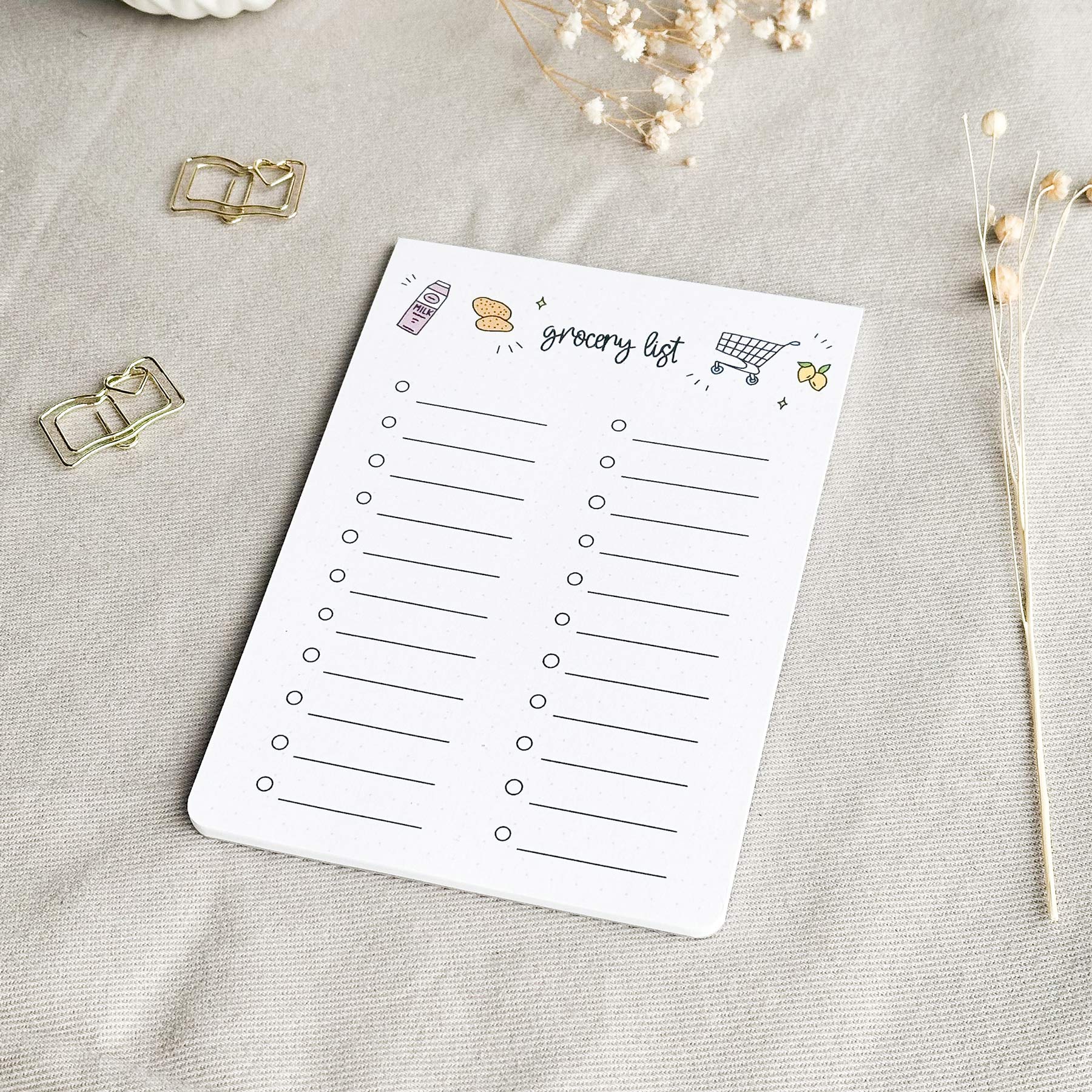 Grocery list - Notepad - A6 - 100% Recycled paper - 25 pages - Image 3