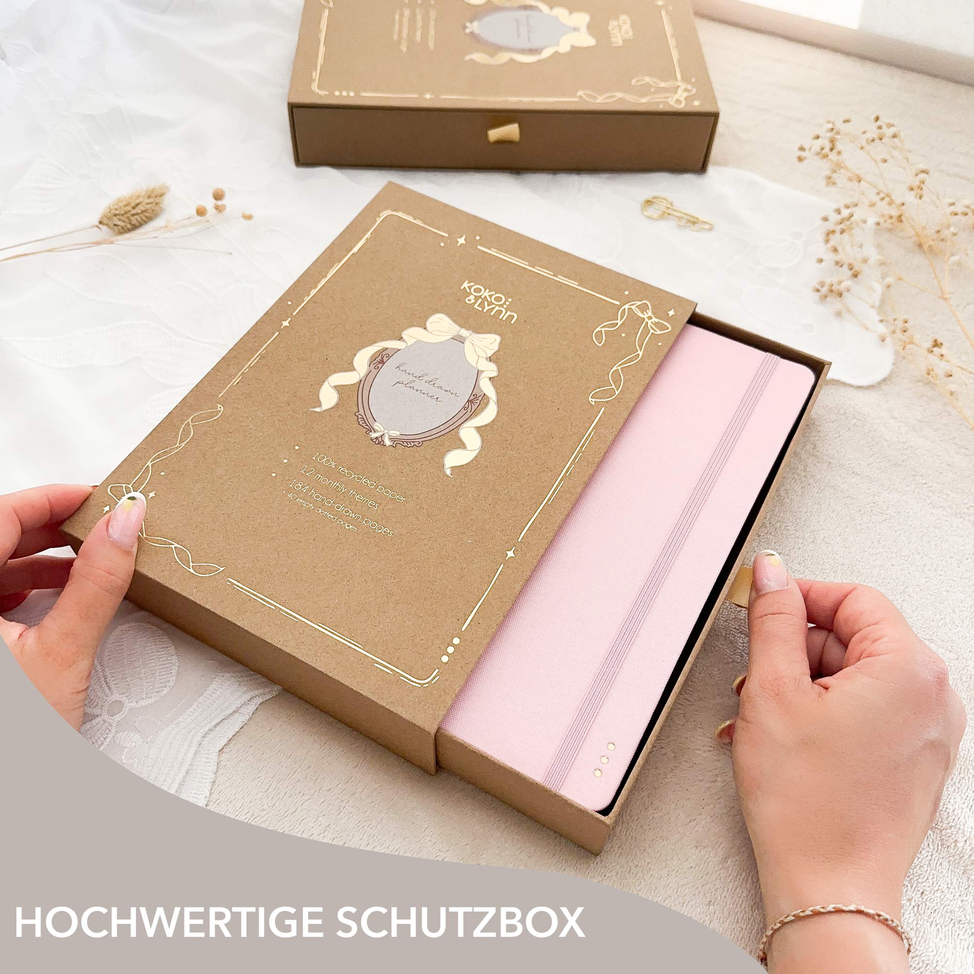 Hand-drawn journal - Undated planner - Rose - Image 10