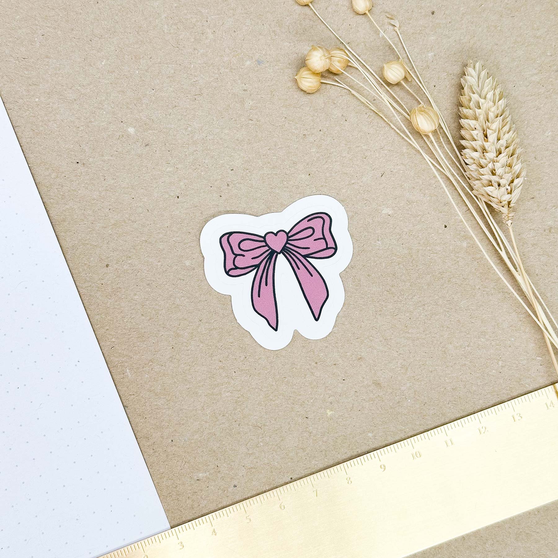Hand-drawn sticker - Bow - Size M