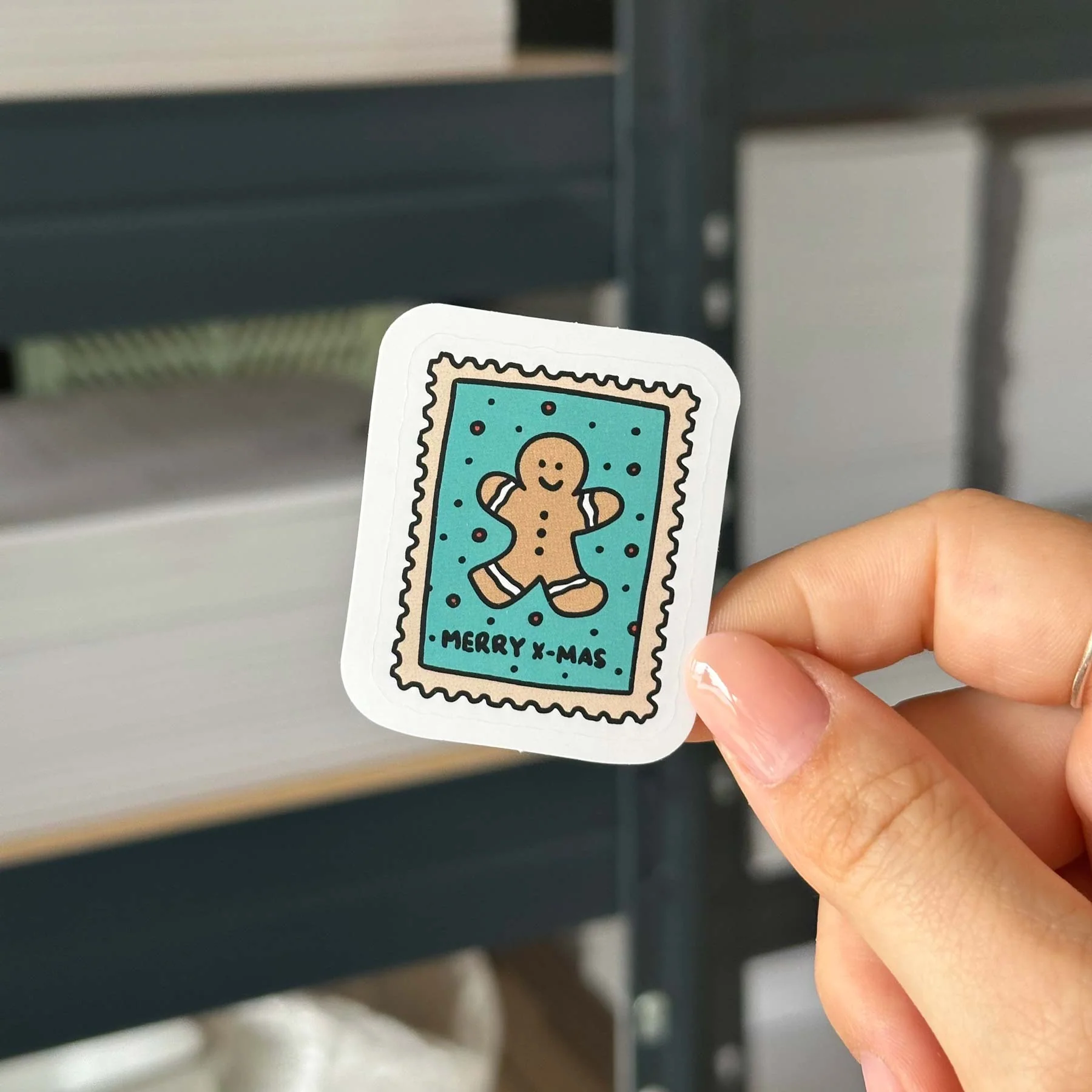 Hand-drawn sticker - Christmas stamp 2 - Size M - Image 2