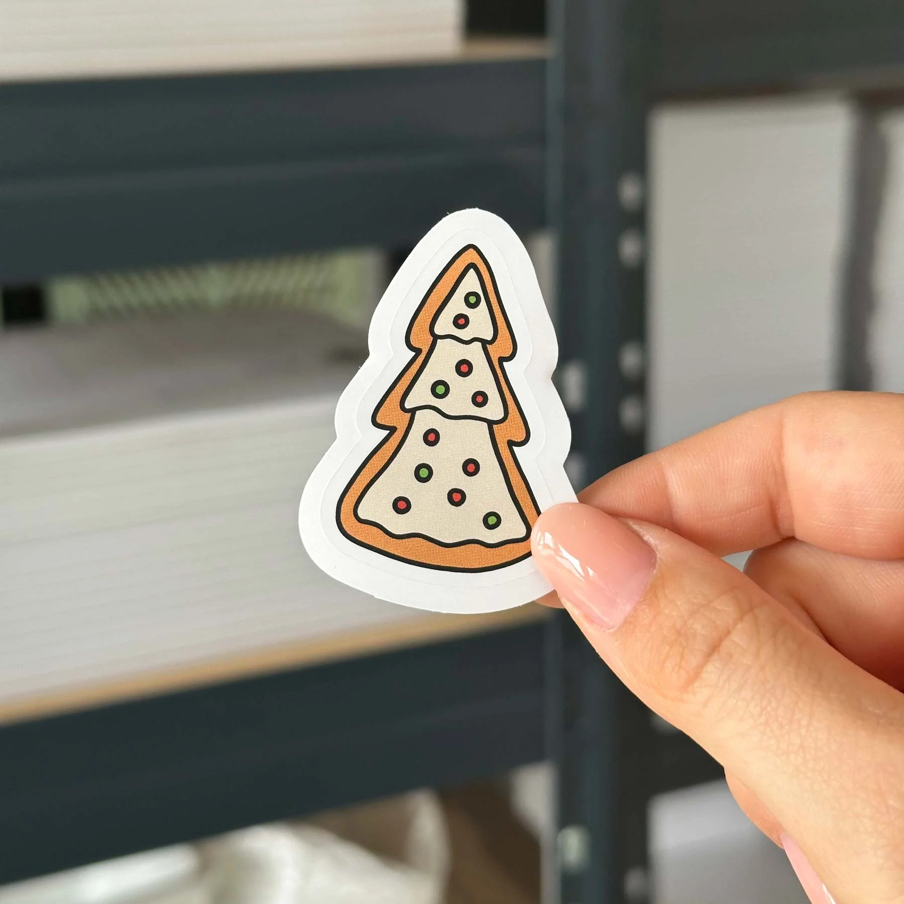 Hand-drawn sticker - Gingerbread tree - Size M - Image 2
