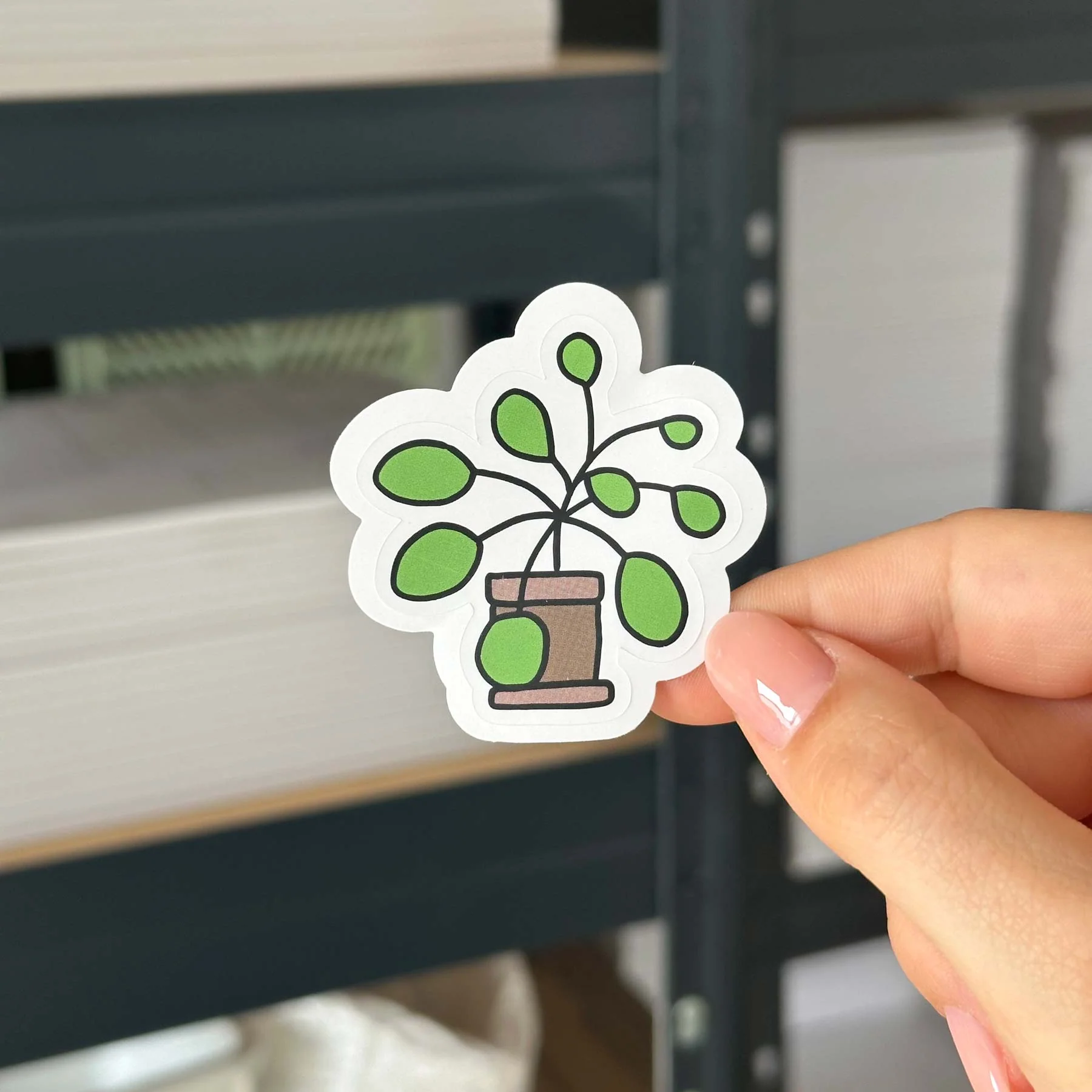 Hand-drawn sticker - Moon plant - Size M - Image 2