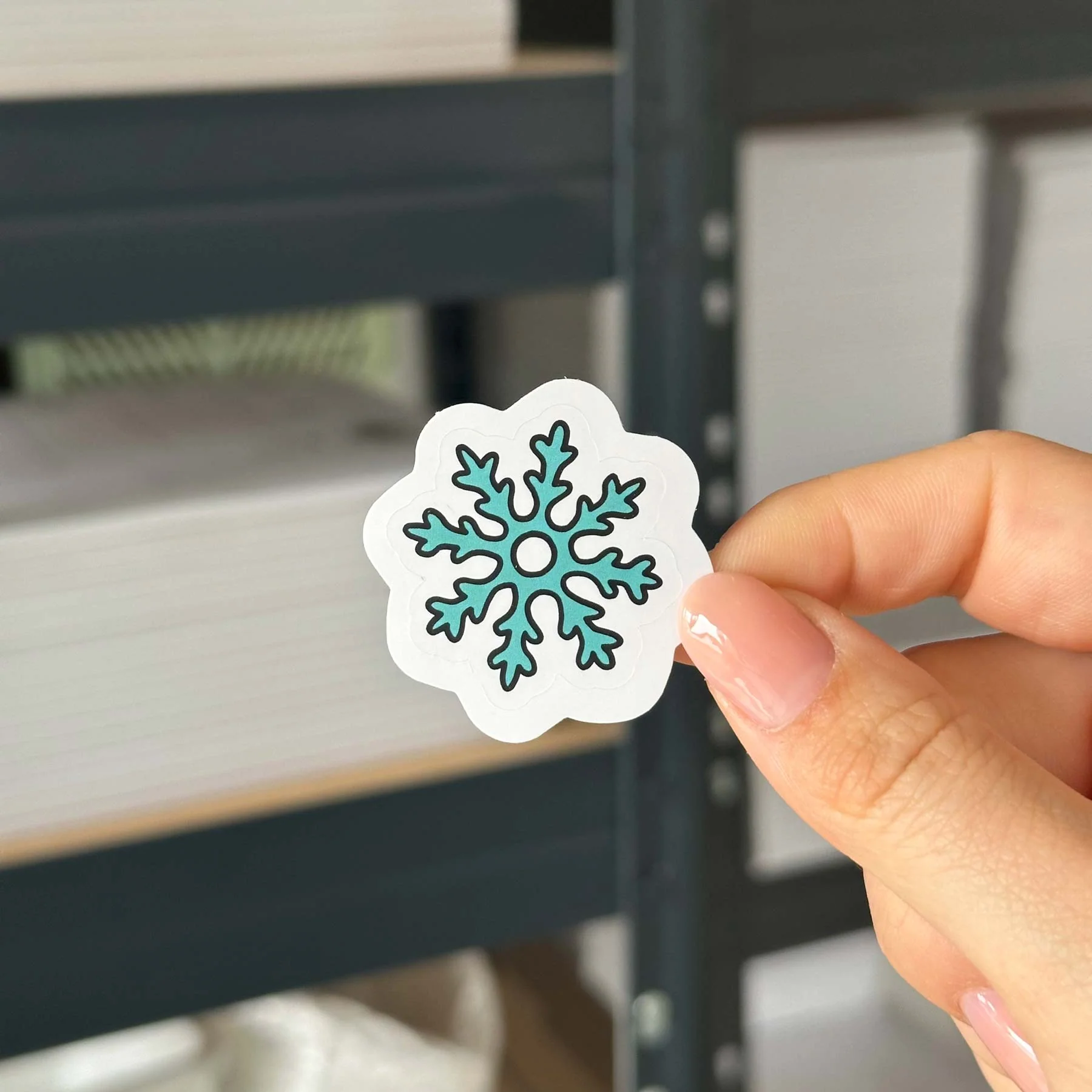 Hand-drawn sticker - Snowflake 2 - Size M - Image 2