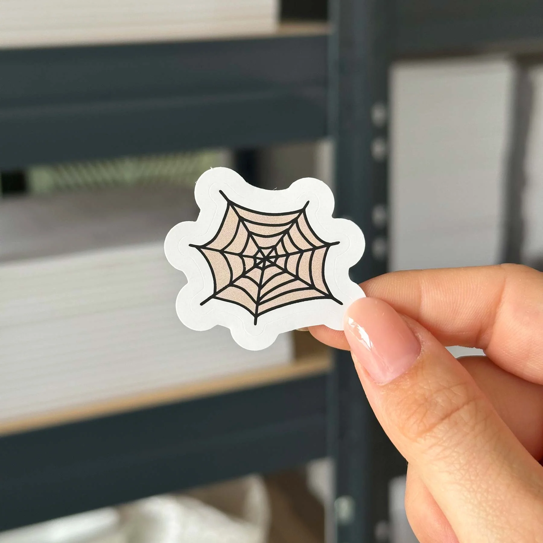 Hand-drawn sticker - Spider web - Size M - Image 2