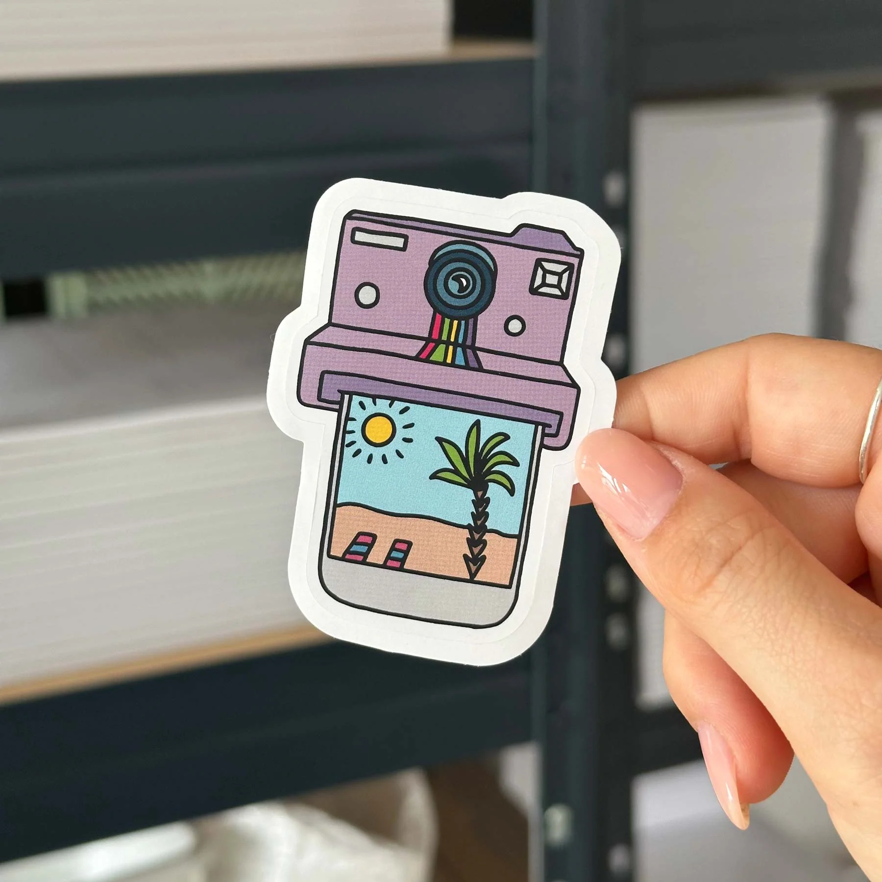 Hand-drawn sticker - Summer instant photo - Size M - Image 2