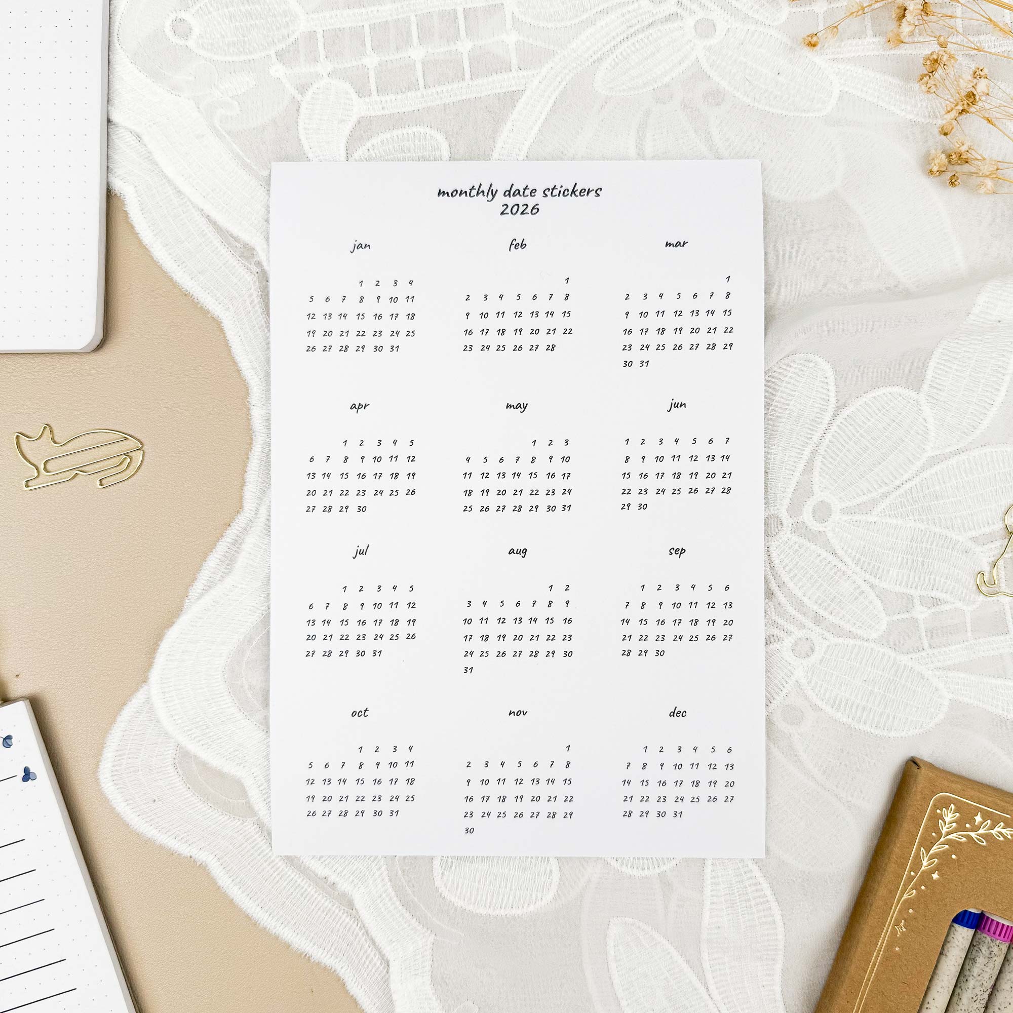 Date stickers set - 2026 - Image 7