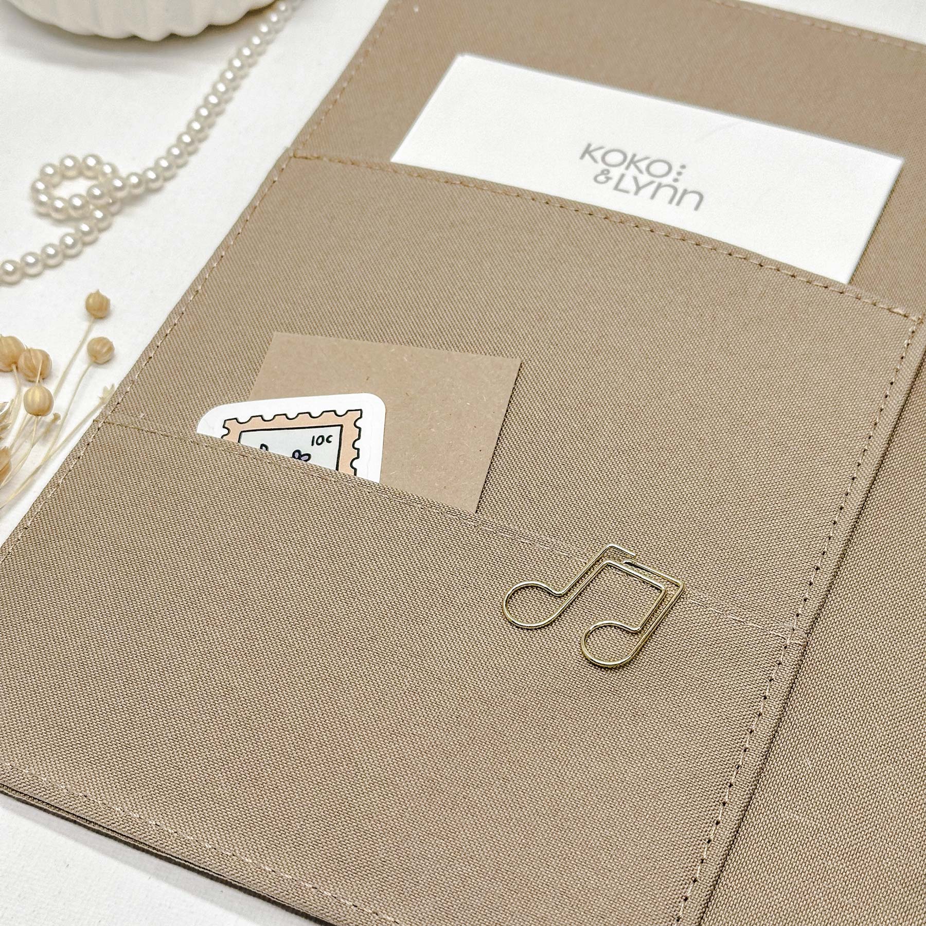Musical note paper clips - Gold - 5 pieces - Image 3